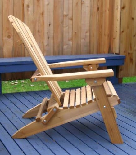 Folding Natural Cedar Adirondack Chair, Amish Crafted