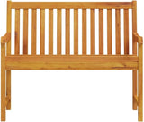 Patio Bench Garden Bench Outdoor Bench for Outdoors Porch Entryway Furniture for Yard 43.3" Solid Acacia Wood - Photo 4