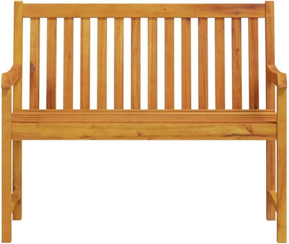 Patio Bench Garden Bench Outdoor Bench for Outdoors Porch Entryway Furniture for Yard 43.3" Solid Acacia Wood