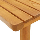 Garden Coffee Table Golden Brown Solid Acacia Wood Outdoor Furniture with Slatted Top Durable Construction for Patio - Photo 8