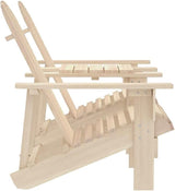 Solid Fir Wood Ergonomic Adirondack Chair Set for Outdoor Relaxation with Weather-Resistant Table for Patio and Garden - Photo 4