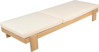 Christopher Knight Home Duska Acacia Wood Chaise Lounge Chair Set of 4, Patio Outdoor Chaise Lounge with Cushions, Adjustable Backrest Single Lounge Sofa, Garden Poolside Backyard Seating, Teak+Beige