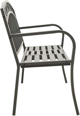 Garden Bench Outdoor Bench Patio Bench Cushions for Outdoor, Park, Yard, Entryway, Iron Metal Frame Furniture - Photo 5