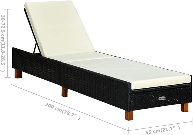 (Fast Delivery) Outdoor Chaise Lounge, Sun Lounger, for Deck, Indoor, Yard, Balcony, Garden - Photo 2
