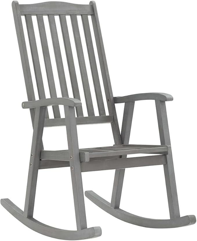Wooden Rocking Chair with Cream Cushions - Photo 3