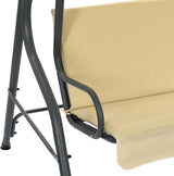 Outdoor Furniture, Accommodating 2 People, with Armrests, Outdoor Swing Bench, Roof with Sunshade, Sturdy Metal Frame - Photo 4