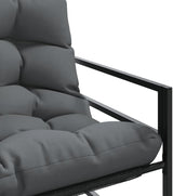 Garden Bench Anthracite, Black Powder-Coated Steel, Textilene Park Bench Patio for Outdoor Garden - Photo 9