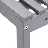 vidaXL Patio Corner Bench, Outdoor Wooden Bench for Garden Park Potting Picnic, Solid Acacia Wood, Easy Assembly - Photo 5