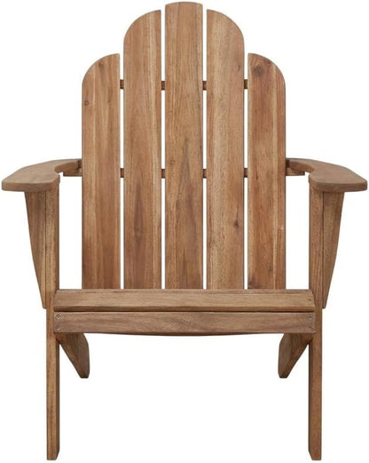 Acorn Brown Adirondack Chair with Solid Wood and Acacia Construction, Comfortable Lounge Design, Durable Finish, Weather-Resistant Finish