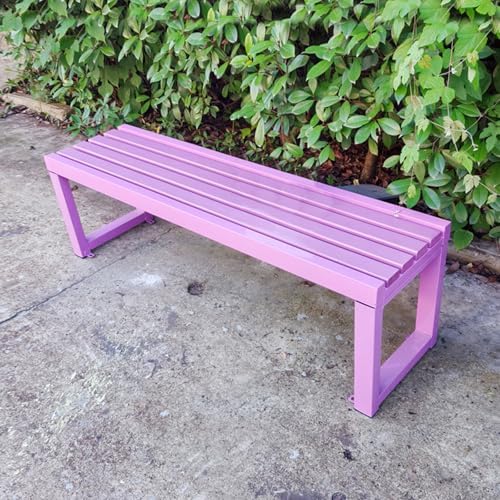 Weatherproof Metal Garden Bench, 500kg Capacity, Outdoor Seating for Patio, Lawn, Park & School, Durable Wood-Plastic Design, 59in Long, Perfect for Yard Relaxation