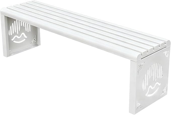 Heavy Duty Outdoor Benches Weatherproof Galvanized Steel Park Benches Slats Design Metal Garden Chair Commercial Street - Photo 1