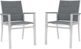 Kozyard Villa Outdoor Patio Dining Chairs Set of 2, Aluminum Frame with Padded Textilene Fabric - Photo 1