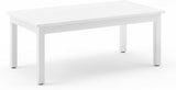 LUE BONA Outdoor Coffee Table, HDPS White Patio Coffee Tables for Outside Rectangle - Photo 1