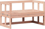 Extendable Garden Sofa Bench Solid Douglas Fir Wood Adjustable Length Outdoor Patio Seating for Two Weather Resistant - Photo 2