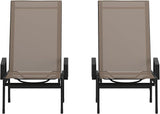 Flash Furniture Brazos Set of 2 Adjustable Chaise Lounge Chairs with Arms, All-Weather Outdoor Five-Position Recliners - Photo 1