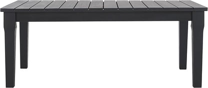 SAFAVIEH Couture Outdoor Collection Martinique Black Solid Wood Patio Coffee Table