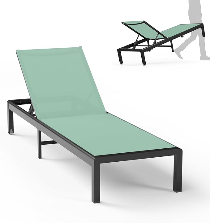 Aluminum Lounge Chairs Outdoor Chaise Furniture - Photo 1