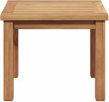 Solid Teak Wood Coffee Table, 17.72 x 17.72 x 14.17 in Modern Minimalist Outdoor Side Table for Patio, Garden - Photo 5