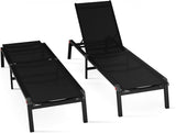 Aluminum Chaise Foldable Patio Lounge Chair Outdoor - Photo 1
