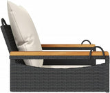 Outdoor Single Swing Chair with Cushions, Modern PE Rattan Hanging Bench Seat for Patio Garden Backyard Balcony - Photo 5