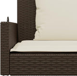Brown Swing Bench with Cushions, PE Rattan and Powder-Coated Steel Frame, Polyester Removable Cushion Covers - Photo 9
