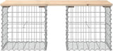 Garden Bench Brown, Silver Solid Pine Wood - Photo 4