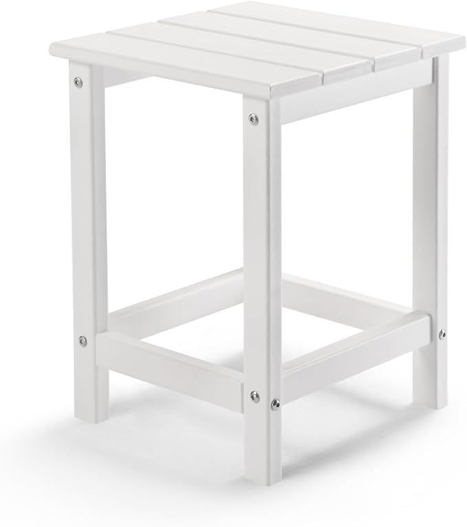 Outvita Adirondack Side Table, 14 Inch Square Outdoor End Table - Photo 1