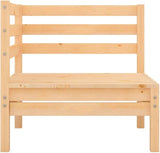 3-Piece Patio Lounge Set Solid Pine Wood Outdoor Furniture Set with Table - Photo 4
