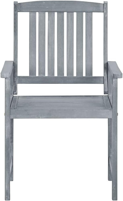 Outdoor Rocking Chairs,Camping Chairs Rocking,Outside Furniture,Balcony Furniture Set,Patio Chairs 8 pcs Solid Acacia Wood Gray