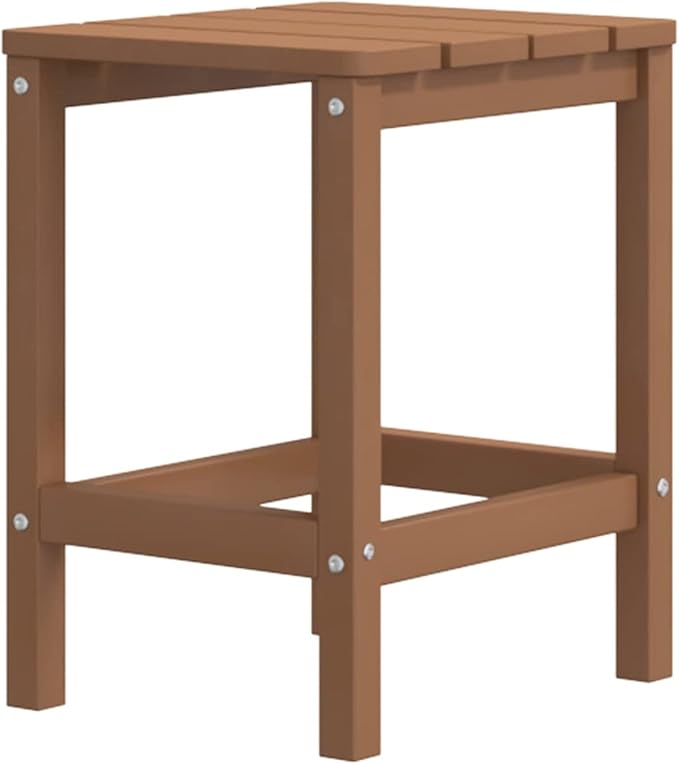 Adirondack Garden Table Adirondack Chair Wood Recliner Chair Adirondack Garden Chair Deck Chair Balcony Chair Garden Lounger Brown 38 x 38 x 46 cm HDPE