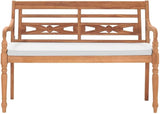 Solid Teak Wood Outdoor Bench with Cushions - Photo 3