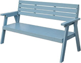 Outdoor Garden Bench, Patio Bench, Park Wooden Bench with Sturdy Backrest Armrests, for Lawn, Balcony, Yard - Photo 1