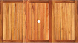 Beige Poly Rattan Rectangular Garden Table 55.1x31.5x29.5 in, Solid Acacia Wood Top for Outdoor Dining - Photo 7
