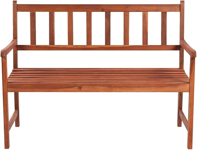 Patio Bench with Cushion Garden Bench Outdoor Bench for Outdoors Porch Entryway Furniture for Yard 47.2" Solid Acacia Wood