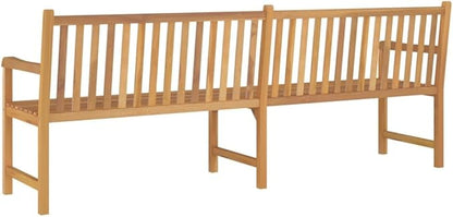 Garden Bench Warm Teak Wood Fine Sanded Teak Hardwood Large Patio Bench Park for Lawn Outdoor