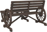 2-tig Garden Lounge Set Burnt Wood Outdoor Couch Solid Fir Wood Comfort Style for Outdoor Living Garden - Photo 4