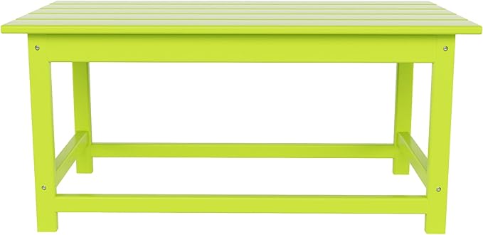WO WESTIN OUTDOOR HDPE Laguna Outdoor Poly Adirondack Coffee Table, Lime