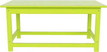 WO WESTIN OUTDOOR HDPE Laguna Outdoor Poly Adirondack Coffee Table, Lime
