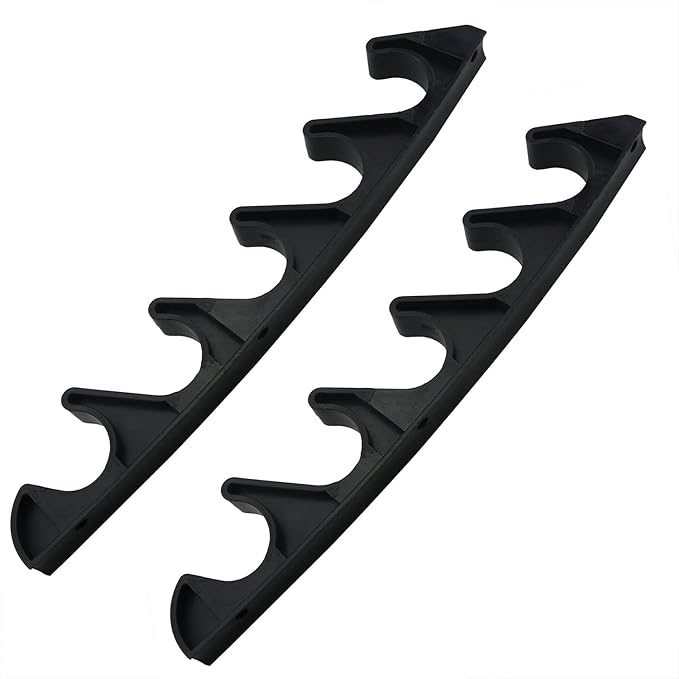 Adjustment Bracket CHENJIN 2PCS 6 Position Nylon Black Adjustment Brackets for Patio Outdoor Lawn Yard Furniture or Chaise Lounges, Back-Height Multi Position Adjuster