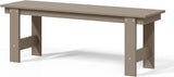 WestinTrends Ashore Outdoor HDPE 48" Modern Backless Patio Bench, Weathered Wood - Photo 7