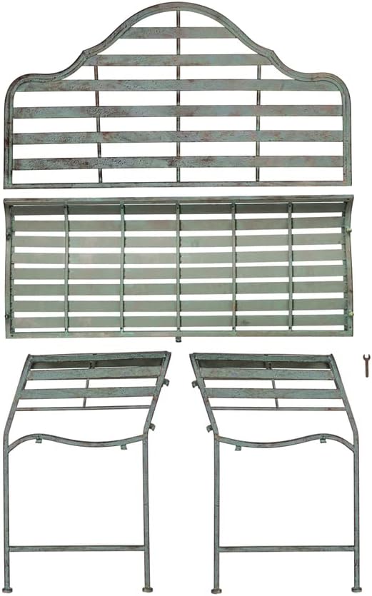 Cape Craftsmen Evergreen Weatherproof Outdoor Bench | Chippendale Style | Holds Up to 500 lbs | Furniture for Lawn Garden Patio Porch Park Deck | Steel | Green