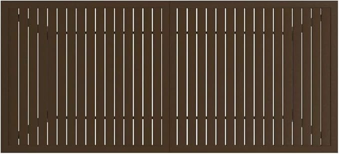 Outdoor Small Table Patio Furniture Outside Table Patio Side Tables Patio Table Brown 74.8"x31.5"x28.3" Steel - Photo 5