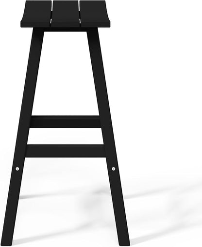 WestinTrends Malibu Malibu 29 Inch High Backless Seat Bar Stools (Set of 3), Black