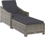 vidaXL Patio Lounge Chair, Outdoor Chaise Lounge Chair with Backrest, Sunlounger with Cushion, Sunbed for Backyard - Photo 1
