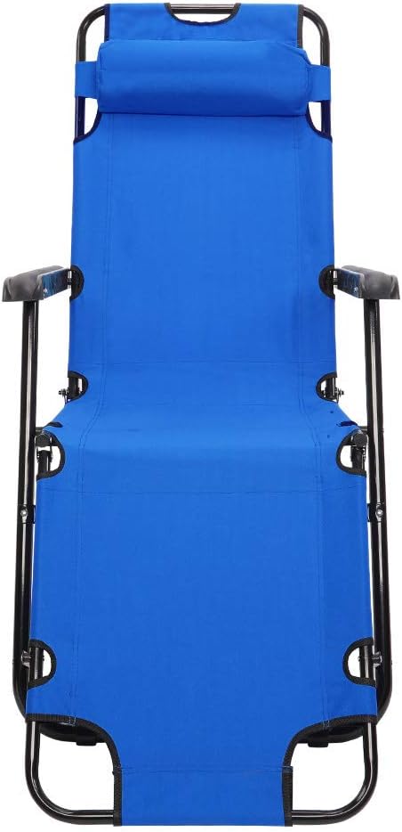 Outdoor Folding Chaise Lounge Chair, Patio Sun Lounger Reclining Beach Chair Sun Patio Pool Lawn Recliner Chair - Photo 7