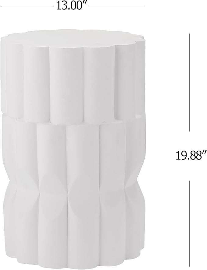 Christopher Knight Home Ella Lightweight Modern Concrete Outdoor Side Table - Photo 2