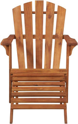 Chaise Lounge Chair Outdoor Furniture Patio Adirondack Chair with Footrest Solid Acacia WoodDesigned for Patio, Garden - Photo 2