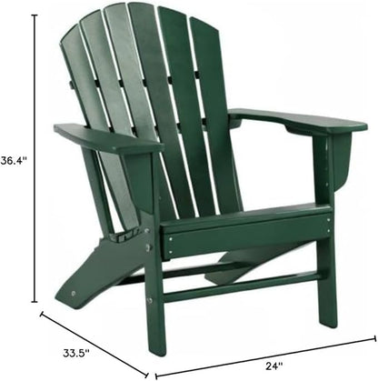 WestinTrends Dylan Outdoor Adirondack Chair (Set of 2), Dark Green