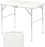 VINGLI 3FT Small Camping Folding Table Adjustable Height Aluminum Folding Table for Picnic Party BBQ - Photo 1