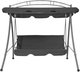Outdoor Convertible Swing Bench with Adjustable Canopy, 2-Person Porch Swing Bed - Photo 2